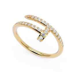 Juste un Clou ring, small model, half-paved