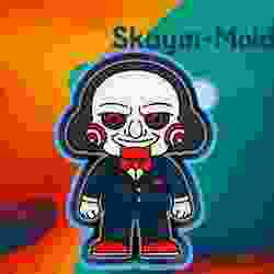 🎥🎭🔪 Billy the Puppet Mold – Freshie, Ornament, Resin & Candle Mold 🔪🎭🎥