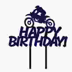 Cake topper motocross biker motorcycle