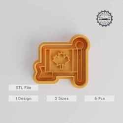 Flag Shape Cutter & Stamp, Perfect for Cookies & Fondant, 6-Piece Set, S/M/L Sizes, Patriotic & Country Design