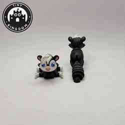 Flexi Tiny Skunk, Articulated fidget figure, keychain version included, 3mf included
