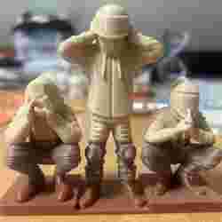 Biker monkeys hear nothing see nothing speak