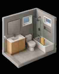 bathroom environment diorama