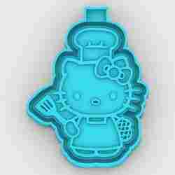 Hello Kitty chef - freshie mold - STL for silicone mold
