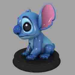 Adorable Stitch 3D Figure – Cute Collectible for 3D Printing | Lilo & Stitch Fan Art