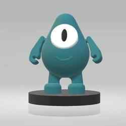 Happy Cartoon Character 3D printable model