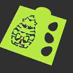 Easter Chick Stencil 100mm