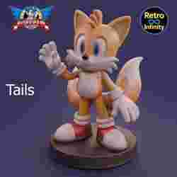 Tails - Sonic the Hedgehog 3D figure Retro Infinity style (90mm) : vinyl collectible
