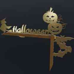 Corner for Halloween pictures or lampshades