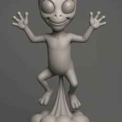 Farting Alien STL – Hilarious Extraterrestrial Cloud 3D Print