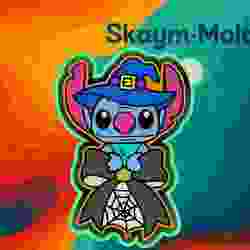 🎃🕷️ Halloween Stitch – Spider Bow | Freshie, Resin & Candle Mold