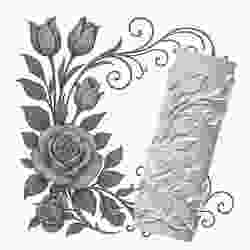 Rose & Tulip Corner | Embossed Pattern Roller for Clay | Elegant Floral 3D Print Design