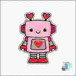 Robot Cookie Cutter - Valentine - Animal - 8 STL Cookie cutter files