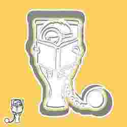 Minions / Despicable Me cookie cutters - Minion (on toilet in prison) (style 10)