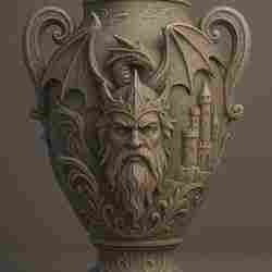 Fantasy Power Vase – 3D Printable Mythical Sculpture Design
