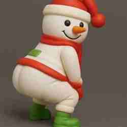 Happy Snowman in Dance Pose – Cute 3D Printable Christmas Figurine STL