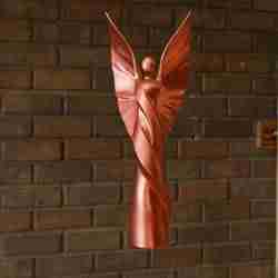 Elegance and Serenity: Wooden Angel Statue for Your 3D Printer