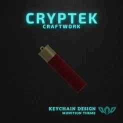 02. Buckshot Ammunition - Winchester - Wild Defense: Buckshot Winchester Ammo Keychain 3D Print File - Military Ammunition Fashion - Shotgun Ammo