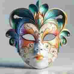 1573 Venetian Carnival Mask Color 3D Model, magic, dragon, serpent, mask, gnome, gorgon, venetian carnival, wild, fox, monster, cat, fair, witch, werewolf, horror, beast, snake, troll, skeleton dance