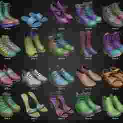 20 White film shoes, boots, sandals, high heels, sneakers, leather shoes