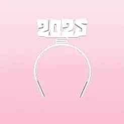 2025 New Years Springy Headband - Retro Stone Age Style