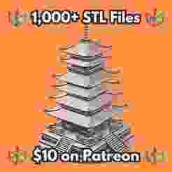 28mm Pagoda Tower Multi Tiered Roofs Stairs Traditional Architecture MineeForm FDM 3D Print STL File