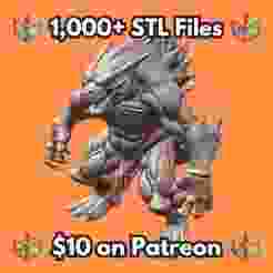 28mm Spiked Beast Creature Muscular Build Clawed Hands Dynamic Pose MineeForm FDM 3D Print STL File