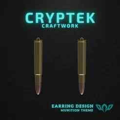 37.  .416 Rigby - John Rigby & Company - Safari Giant in Miniature: .416 Rigby Ammo Earring 3D Print File - Military Ammunition Necklace - Centerfire Cartridge type Ammunition