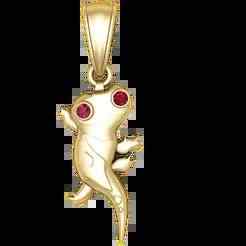3D gold lizard pendant