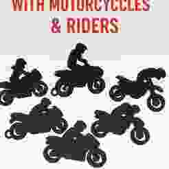 3D keychains featuring motorcycles and riders