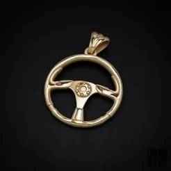 3D model of a sports car steering wheel