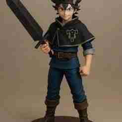 3D Printable Asta Figurine – Black Clover Hero Model