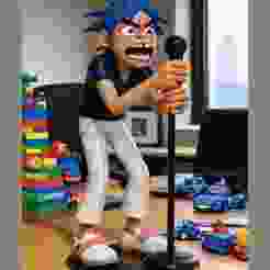 3D Printable Gorillaz 2D Singing Figurine STL – Dynamic Fan Art Model