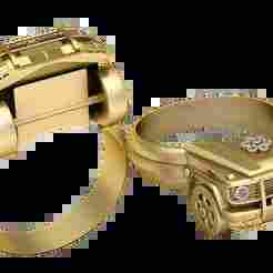 3D Printable Luxury Car Design Ring