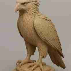 3D Printable Philippine Eagle Sculpture