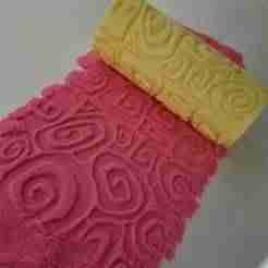 3D rolling pin with irregular spiral texture - for cookies, fondant and handicrafts