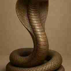 3D Sculpture of a Majestic Cobra