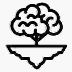 A floating island shaped like a brain 2 - 2D/3D Wall Art STL+SVG For CNC Router, Plasma, Waterjet, Laser & 3D Printer