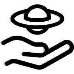 A hand holding a tiny galaxy 3 - 2D/3D Wall Art STL+SVG For CNC Router, Plasma, Waterjet, Laser & 3D Printer