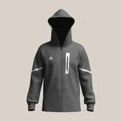 Adidas-Gameday Full Zip-Hoodie | Marvelous / Clo3d / obj / fbx
