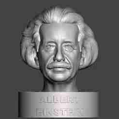 Albert Einstein Bust – High-Resolution 3D Printable Model (Science Icon Statue)
