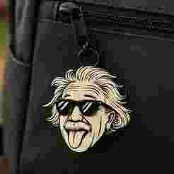 Albert Einstein Sunglasses Backpack Necklace – Playful 3D Printable Bag Charm