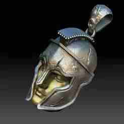 Ancient Warrior Helmet Pendant