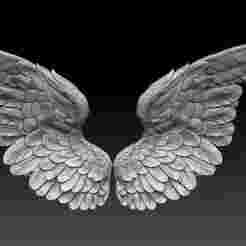 Angel Wings – 3D Sculpture for CNC & 3D Printing