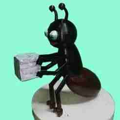 ANT WITH SUGAR CUBE