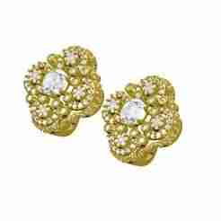 Antique Floral Design Art Deco Diamond Earring