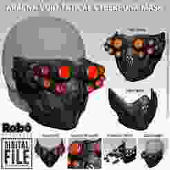 Aracna Void Tatical Cyberpunk NVG Techwear Maks - 3D  Files