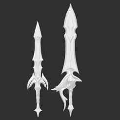 Ashen Guardian Shen Swords – Fanmade Cosplay Prop - (Inspired by League of Legends)