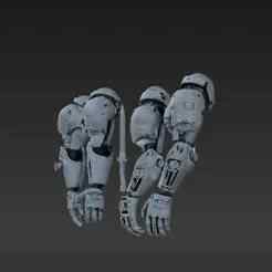 Augmented Soldier Arm Set - 28mm Sci-Fi Wargaming Parts