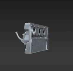 Automotive Wall Key Holder - V8 Engine Block Decor